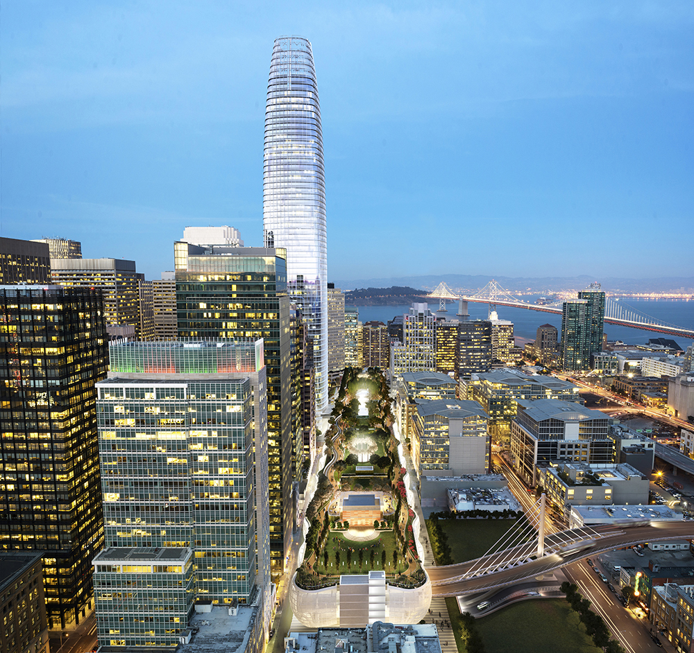 Transbay Transit Center rendering; 3D rendering by steelblue for Pelli Clarke Pelli.